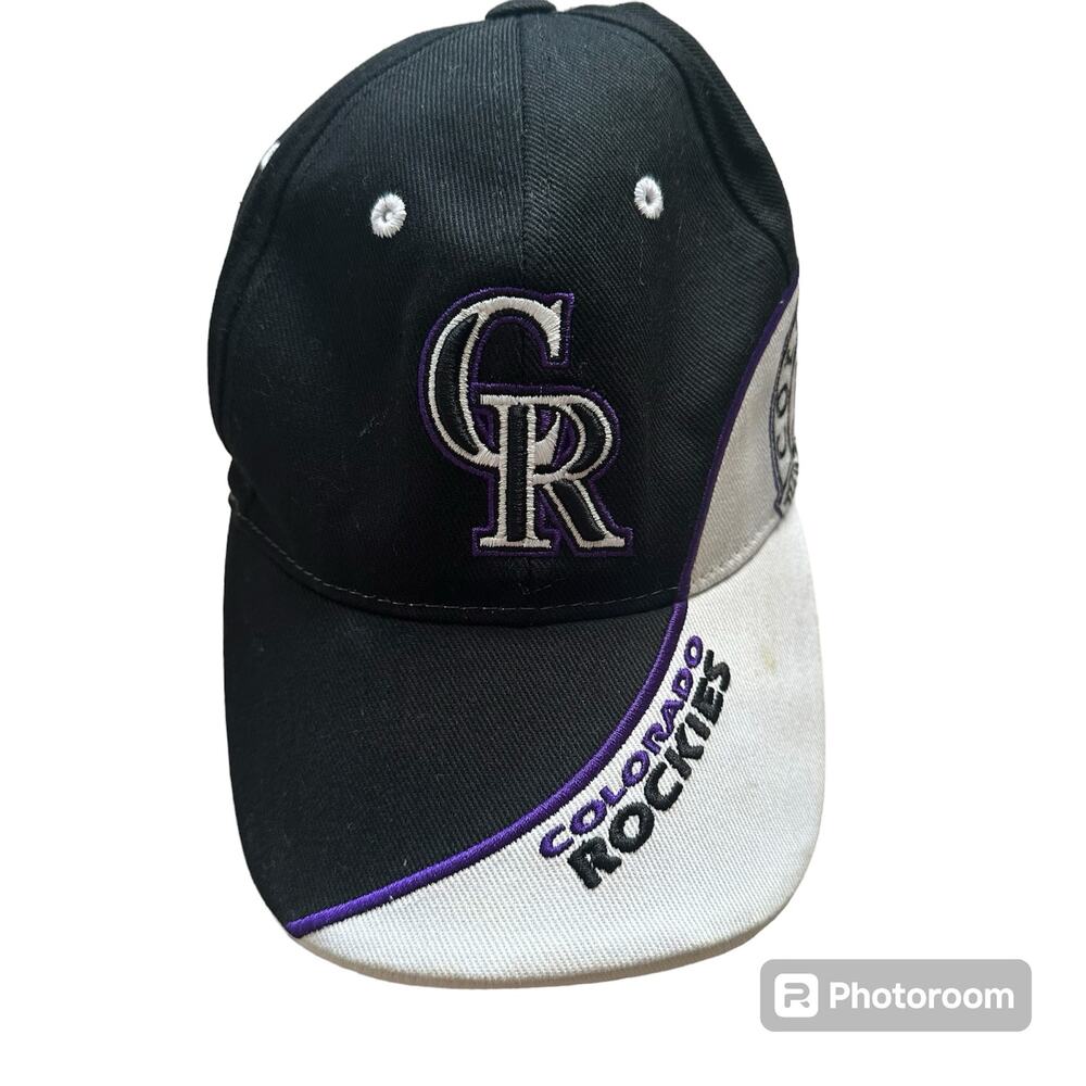 Colorado Rockies MLB Adjustable Baseball Hat Cap Fan Favorite Black White